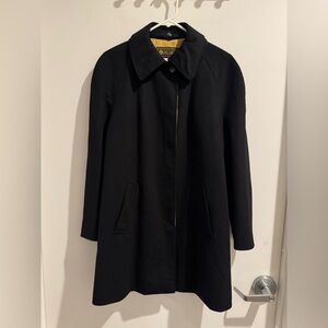 Loro Piana Coat Jacket 100% Cashmere Storm System Black Size 44